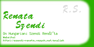 renata szendi business card